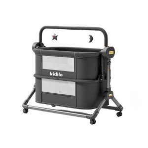 Kidilo 4 in 1 electric bedside Cosleeper/Swing Baby Cradle Bed With A Mosquito Net and overhead toys