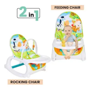 2 IN 1 Toddler Portable Baby Rocker with Dining Table