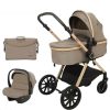 3-in-1 bassinet Baby Stroller set with car seat, Convertible Bassinet and Toddler Seat, Adjustable Backrest with 3 Positions