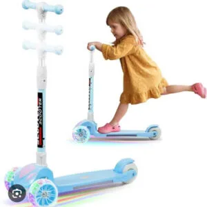 Height adjustable 3 Wheeler Scooter with LED lights