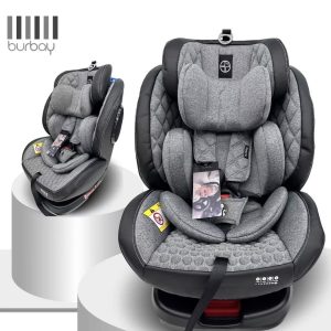 Burbay premium ISOFIX 360 Rotation I-Size baby Car Seat Group 0/1/2/3 | 40-150 cm | Isofix and Top Tether | Birth to 12 Years (0-36 kg)AG 111