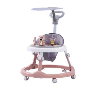 Height adjustable baby Walker with push handle , music and lights