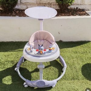Height adjustable baby Walker with push handle , music and lights