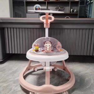 Height adjustable baby Walker with push handle , music and lights
