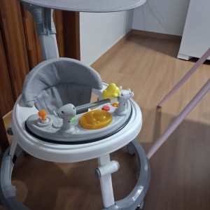 Height adjustable baby Walker with push handle , music and lights