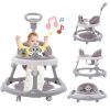 Height adjustable baby Walker with push handle , music and lights