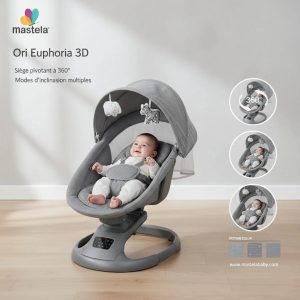 Mastela Ori Euphoria 3D electric baby Swing 0-36 MONTHS – Premium 3-in-1 multi-motion Baby Rocker and seat