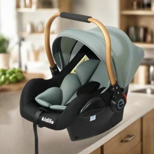 Infant baby Car Seat Carrier With Canopy & Safety Harness
