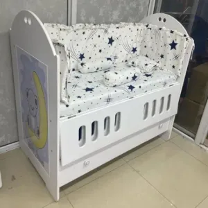 Baby Cot Bumper Set with 1 fitted bed sheet