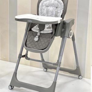Kidilo KD018 Electric Baby High Chair & Rocking Swing | Bluetooth Music, Remote Control & Control Panel | Detachable Feeding Tray | Adjustable Recline | 5-Point Harness | Foldable Design | Lockable Wheels