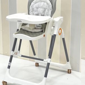 Kidilo KD018 Electric Baby High Chair & Rocking Swing | Bluetooth Music, Remote Control & Control Panel | Detachable Feeding Tray | Adjustable Recline | 5-Point Harness | Foldable Design | Lockable Wheels