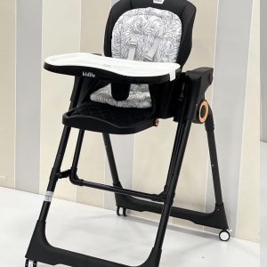 Kidilo KD018 Electric Baby High Chair & Rocking Swing | Bluetooth Music, Remote Control & Control Panel | Detachable Feeding Tray | Adjustable Recline | 5-Point Harness | Foldable Design | Lockable Wheels