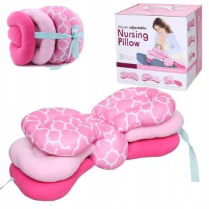 Elevate adjustable nursing pillow/ breastfeeding pillow with layers (pink)