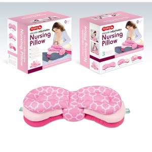 Elevate adjustable nursing pillow/ breastfeeding pillow with layers (pink)