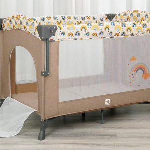 Portable Baby Cot with Wheels