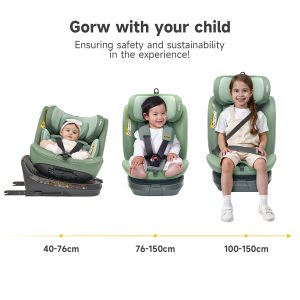 Jovikids premium ISOFIX baby Car Seat with 360 degree rotation for 40-150cm Kids Group 0+1/2/3 WDCS001 Black Age- Newborn to 12 Years (0-36 kg)