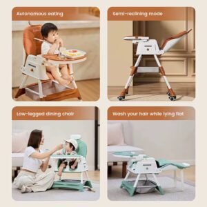 Baby reclining Feeding chair and table 3 in 1 Multifunctional