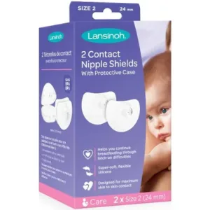 Lansinoh Contact Nipple Shields with Case-2 Pcs