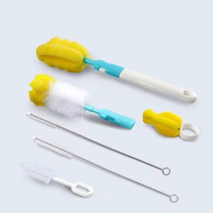 4 in 1 Baby Bottle Brush With Pacifier Brush and straw brush