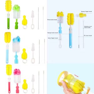 4 in 1 Baby Bottle Brush With Pacifier Brush and straw brush