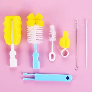 4 in 1 Baby Bottle Brush With Pacifier Brush and straw brush