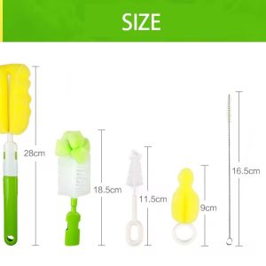 4 in 1 Baby Bottle Brush With Pacifier Brush and straw brush