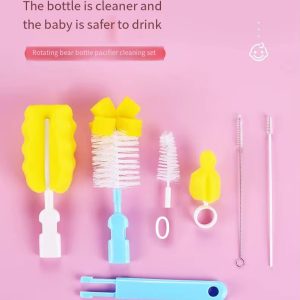 4 in 1 Baby Bottle Brush With Pacifier Brush and straw brush