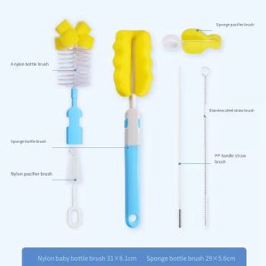 4 in 1 Baby Bottle Brush With Pacifier Brush and straw brush