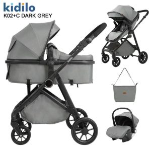 3 in 1 kidilo stroller set value pack with baby car seat and diaper bag (0-25 kgs)