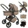 Kidilo 3-in-1 baby stroller set , car seat and newborn baby sleeping basket, portable (0-25 kgs)