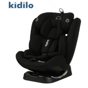 Kidilo baby Car Seat with a Reclining Base and height adjustable (0-12 years).