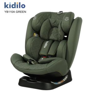 Kidilo baby Car Seat with a Reclining Base and height adjustable (0-12 years).
