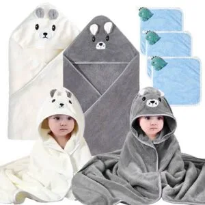 Baby Hooded soft towel with cartoon theme