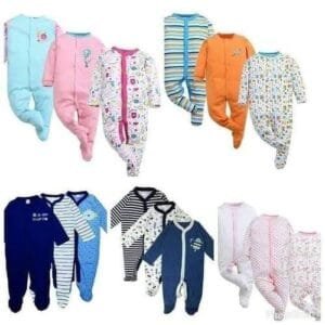 3 pcs set high quality  cotton Baby Rompers/baby sleep suits (0-12 months)