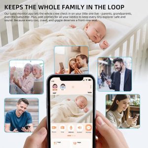 Smart WiFi 4.3 Inch Baby Camera with night light and Remote View & VOX
