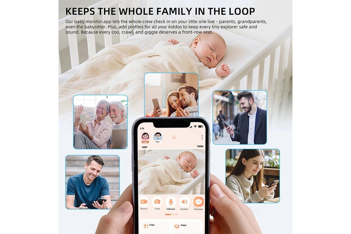 Smart WiFi 4.3 Inch Baby Camera with night light and Remote View & VOX Smart WiFi 4.3 Inch Baby Camera with night light and Remote View & VOX