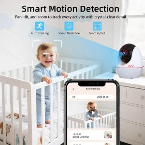 Smart WiFi 4.3 Inch Baby Camera with night light and Remote View & VOX