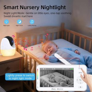 Smart WiFi 4.3 Inch Baby Camera with night light and Remote View & VOX