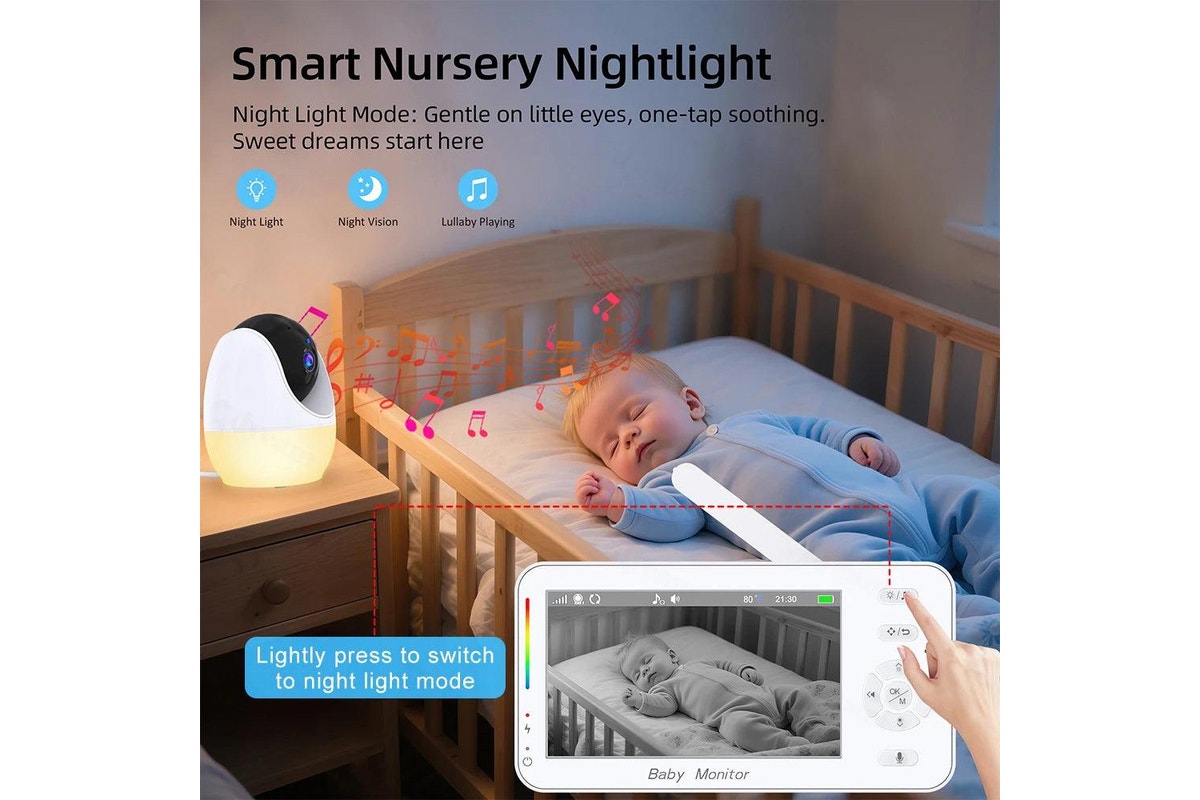Smart WiFi 4.3 Inch Baby Camera with night light and Remote View & VOX Smart WiFi 4.3 Inch Baby Camera with night light and Remote View & VOX