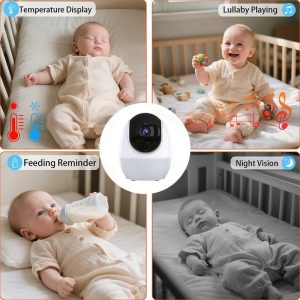 Smart WiFi 4.3 Inch Baby Camera with night light and Remote View & VOX