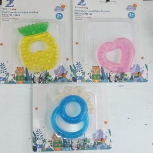 Infant Silicone Teether to Soothe Teething Baby Gums, Bpa Free, Odourless, Easy to Grip for Babies, Bright & Multicolour,3M+