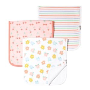 Baby Burp Cloth- pink theme ( set of 3)