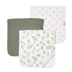 3 Pack Baby Burp Cloth- neutral  colours
