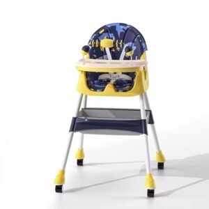 Foldable 2 in 1 Baby Dining Highchair with removable toy bar