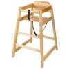 Wooden High Chairs for Babies and Toddlers, Restaurant-Style Stackable High Chair with Commercial Grade Solid Wood for Dining Table & Kitchen, Easy to Clean