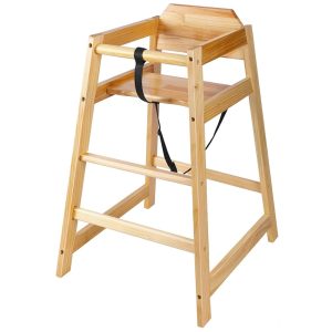 Wooden High Chairs for Babies and Toddlers, Restaurant-Style Stackable High Chair with Commercial Grade Solid Wood for Dining Table & Kitchen, Easy to Clean