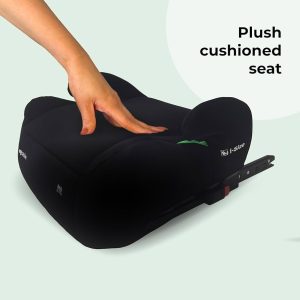 Child Booster Seat with ISOFIX, R129 i-Size 125-150cm Booster Seat with ISOFIX 125-150 cm Group 3 (WD020) Black Age- 4 Years to 12 Years
