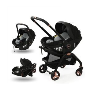 Kidilo 3-in-1 baby stroller, baby safety car seat, newborn baby sleeping basket, portable (0-18 kgs)