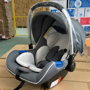 Infant Car Seat Carrier With Canopy & Safety Harness
