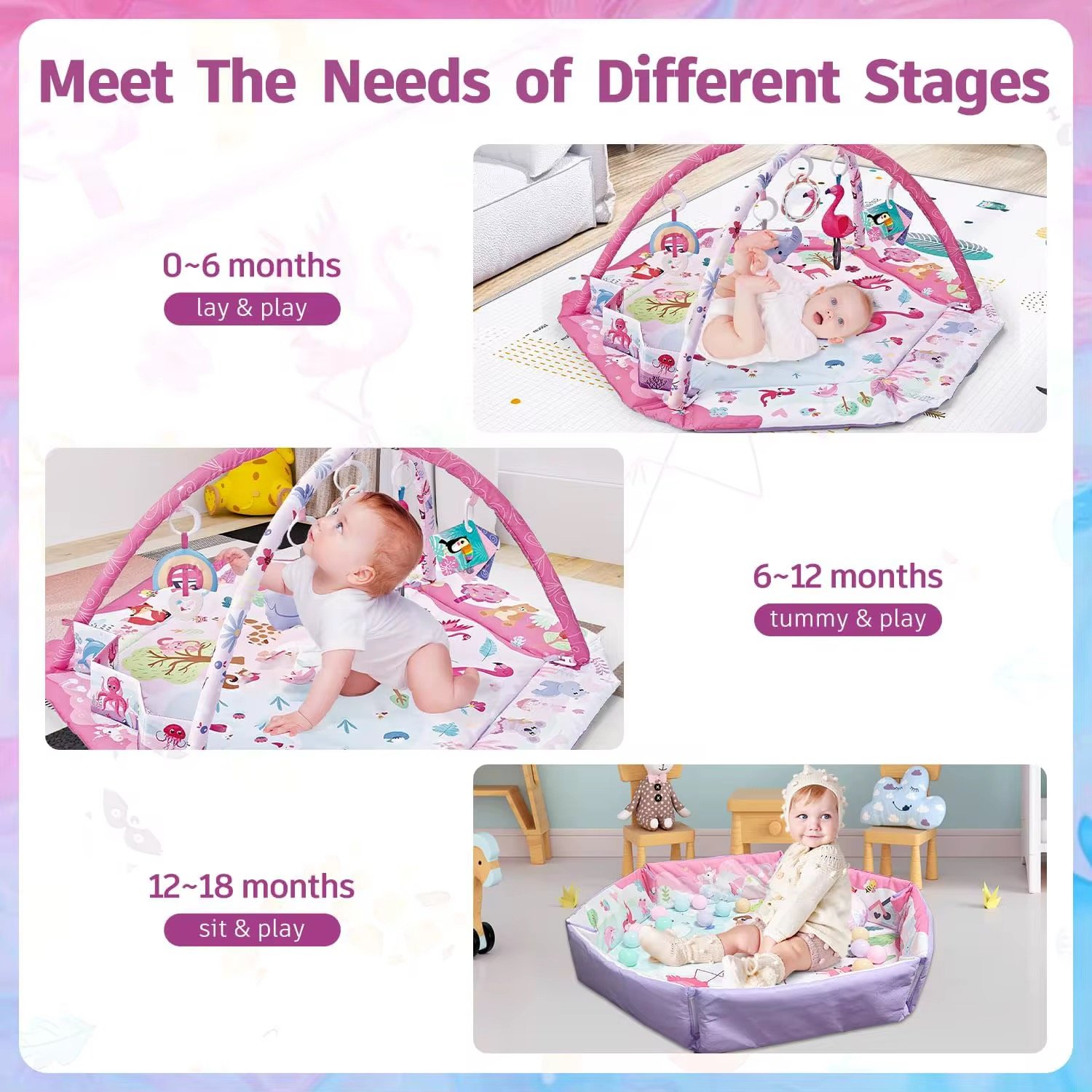 3 in 1 happy place baby playmat with hanging stuffed toys 3 in 1 happy place baby playmat with hanging stuffed toys